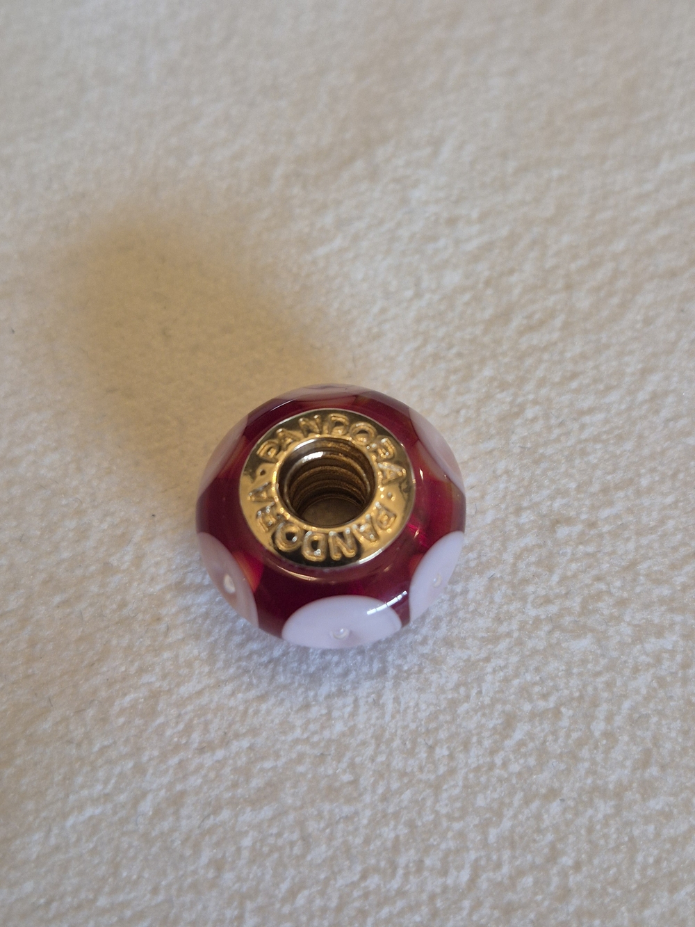 14k gold Pandora Murano glass charm